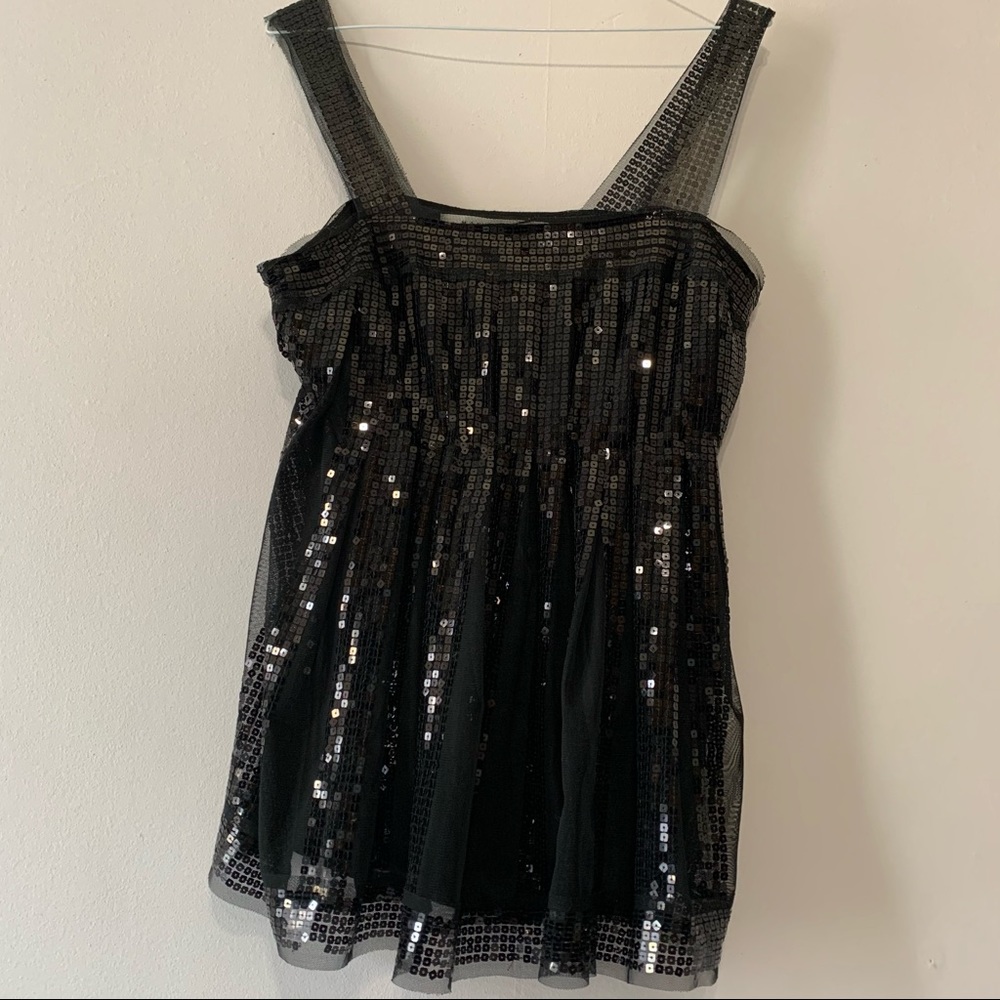 🧡3/$30 Max Studio Black Sequins Top | Size Medium